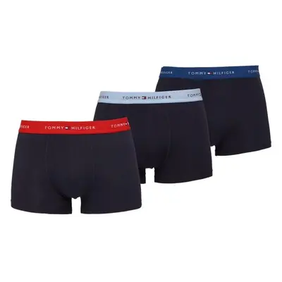 Tommy Hilfiger SIGNATURE CTN ESS-3P WB TRUNK Pánské boxerky, tmavě modrá, velikost