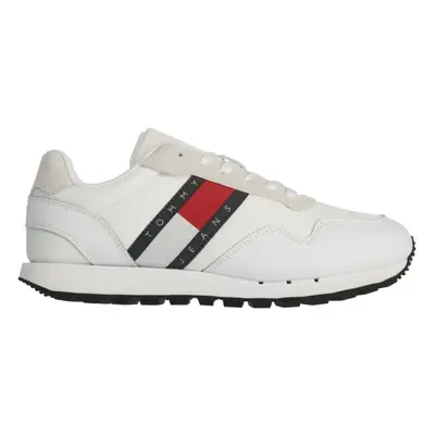 Tommy Hilfiger RETRO LEATHER TJM RUNNER Pánská volnočasová obuv, bílá, velikost