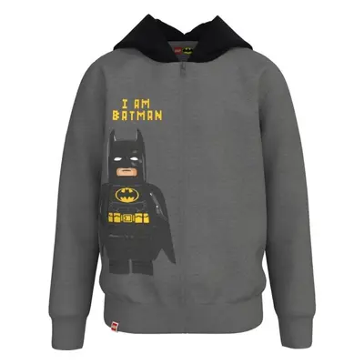 LEGO® kidswear CARDIGAN W. HOOD Chlapecká mikina, tmavě šedá, velikost