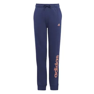 adidas LINEAR PANTS Dívčí tepláky, tmavě modrá, velikost