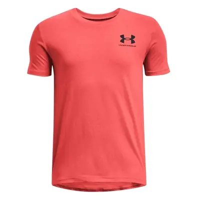 Under Armour SPORTSTYLE LEFT CHEST Chlapecké tričko krátkým rukávem, červená, velikost