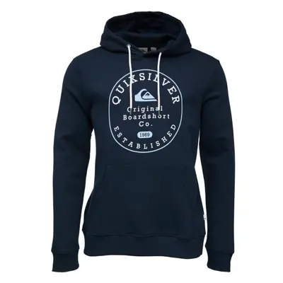 Quiksilver CIRCLE TRIM HOOD Pánská mikina, tmavě modrá, velikost