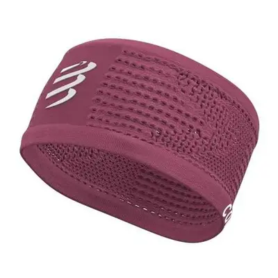 Compressport HEADBAND ON/OFF Běžecká sportovní čelenka, vínová, velikost