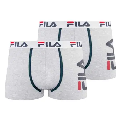 Fila BOXER 2-PACK Pánské boxery, šedá, velikost