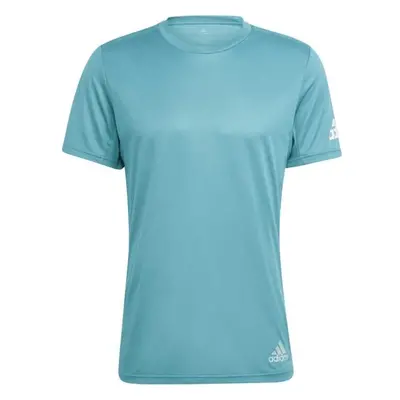 adidas RUN IT TEE Pánské běžecké tričko, tyrkysová, velikost