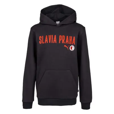 Puma SLAVIA PRAGUE GRAPHIC HODDEE Pánská mikina, černá, velikost