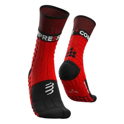 Compressport PRO RACING SOCKS WINTER TRAIL Zimní běžecké ponožky, červená, velikost