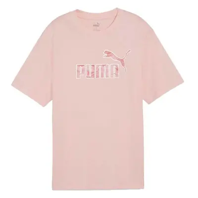 Puma ESSENTIALS + MARBELEIZED TEE Dámské triko, růžová, velikost