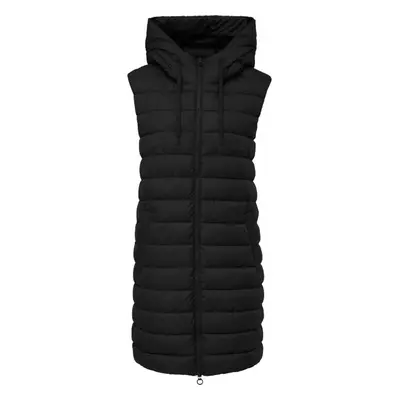 s.Oliver RL OUTDOOR WAISTCOAT Prošívaná vesta s kapucí, černá, velikost