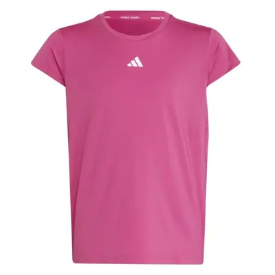 adidas 3-STRIPES TEE Dívčí tréninkové tričko, růžová, velikost