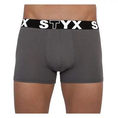 Styx MEN'S BOXERS SPORTS RUBBER Pánské boxerky, tmavě šedá, velikost