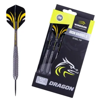 Windson SET DRAGON G IRON STEEL Železný set šipek s kovovými hroty, černá, velikost