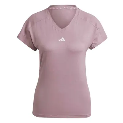 adidas TRAIN ESSENTIALS TEE Dámské tréninkové tričko, fialová, velikost