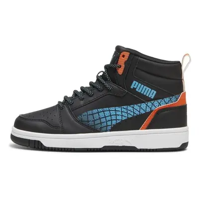 Puma REBOUND V6 MID TECHIE BUDDY JR Dětské volnočasové boty, černá