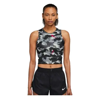 Nike DRI-FIT Dámský sportovní top, tmavě šedá, velikost