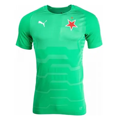 Puma SLAVIA FINAL EVOKNIT TEE GK TEE Pánské brankářské triko, zelená, velikost