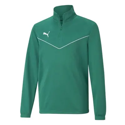 Puma TEAMRISE 4 ZIP TOP Chlapecká mikina, zelená, velikost