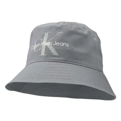 Calvin Klein MONOGRAM SOFT BUCKET HAT Unisexový klobouk, šedá, velikost