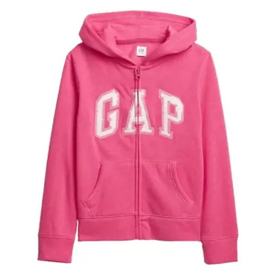 GAP LOGO FLEECE ZIP Dívčí mikina, růžová, velikost