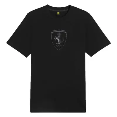 Puma FERRARI RACE TONAL BIG SHIELD TEE Pánské triko, černá, velikost