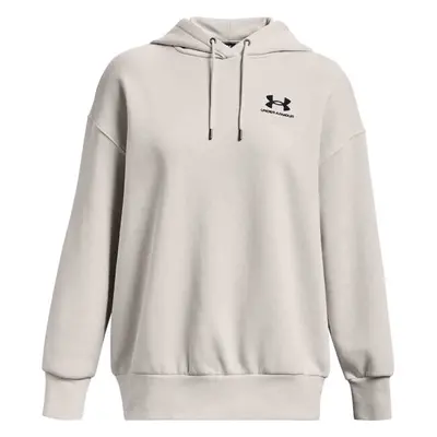 Under Armour ESSENTIAL FLC OS HOODIE Dámská mikina, béžová, velikost