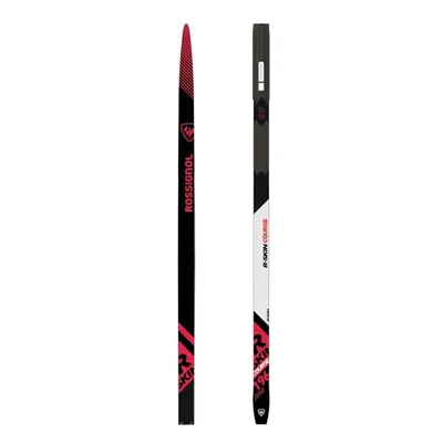 Rossignol DELTA X RACE R-SKIN STIFF + RACE CLASSIC SET Běžecké lyže s podporou stoupání, černá, 