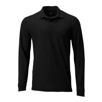 GREGNORMAN MEN INTERLOCK LONGSLEEVE POLO Pánské polo triko, černá, velikost