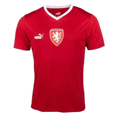 Puma FACR HOME JERSEY FAN TEE Pánské fotbalové triko, červená, velikost