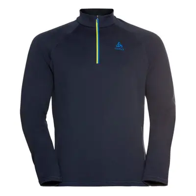 Odlo MIDLAYER 1/2 ZIP BESSO Pánská mikina, tmavě modrá, velikost