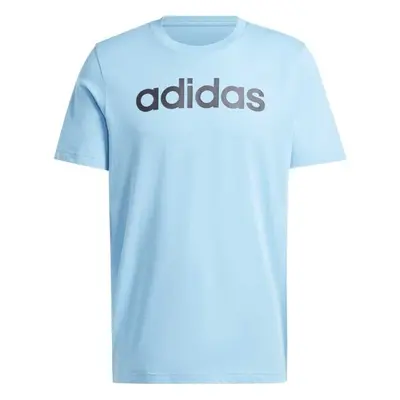 adidas ESSENTIALS SINGLE JERSEY LINEAR Pánské tričko, světle modrá, velikost