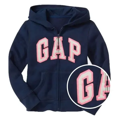 GAP LOGO FLEECE ZIP Dívčí mikina, tmavě modrá, velikost