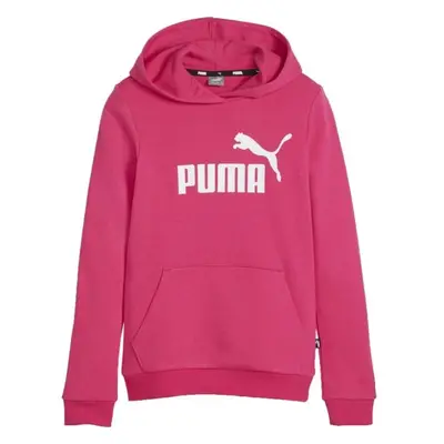 Puma ESSENTIALS LOGO HOODIE Dívčí mikina, růžová, velikost