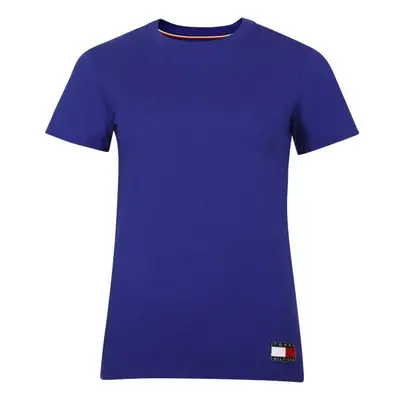 Tommy Hilfiger TOMMY LOUNGE-SHORT SLEEVE TEE Dámské tričko, modrá, velikost