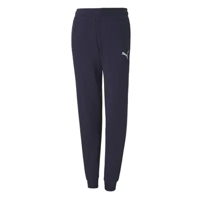 Puma TEAMGOAL CASUALS PANTS JR Chlapecké fotbalové tepláky, tmavě modrá, velikost