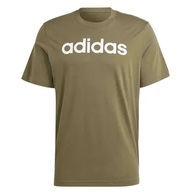 adidas ESSENTIALS SINGLE JERSEY EMBROIDERED LOGO Pánské triko, khaki, velikost