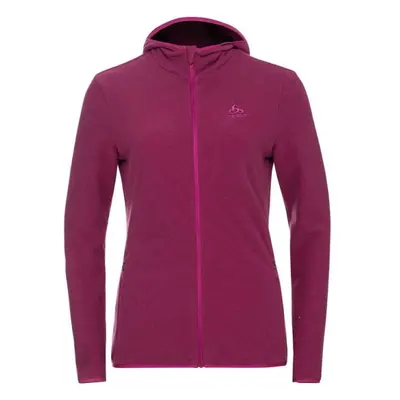 Odlo ROY MID LAYER HOODY Dámská flísová mikina, vínová, velikost