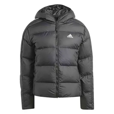 adidas ESSENTIALS 3-STRIPES MID DOWN HOODED Dámská bunda, černá, velikost