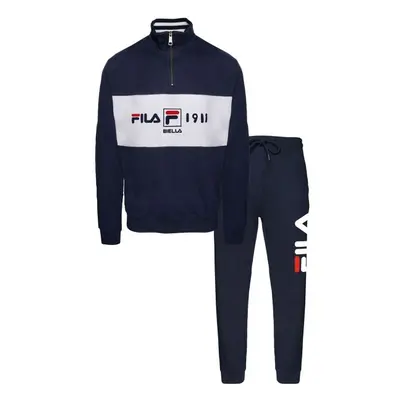 Fila IN COTTON BRUSHED FLEECE Pánské pyžamo, tmavě modrá, velikost