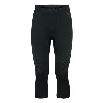 Odlo BL BOTTOM 3/4 PERFORMANCE WARM ECO Pánské funkční tříčtvrteční kalhoty, černá, velikost