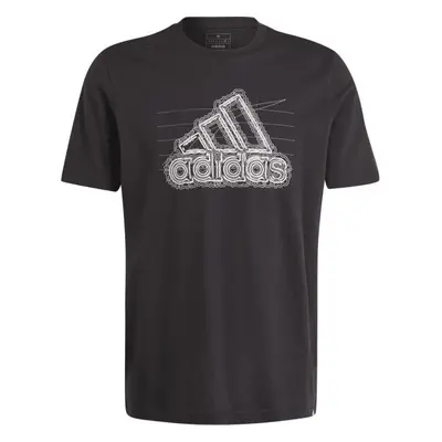 adidas GROWTH BOSS TEE Pánské triko, černá, velikost