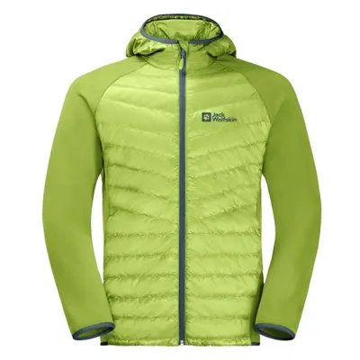 Jack Wolfskin ROUTEBURN PRO HYBRID Pánská outdoorová zateplená bunda, zelená, velikost