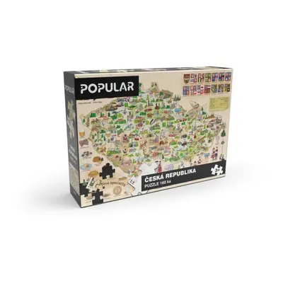 POPULAR MAPA ČESKÉ REPUBLIKY KS Puzzle, mix, velikost