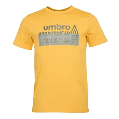 Umbro LINEAR BOX LOGO GRAPHIC TEE Pánské triko, žlutá, velikost