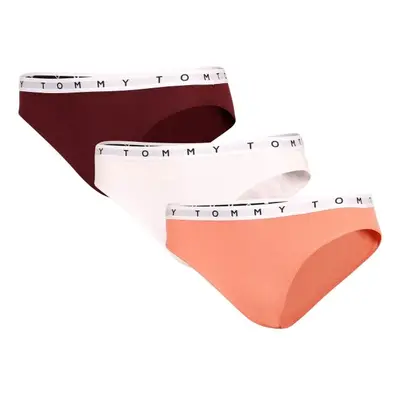 Tommy Hilfiger 3P BIKINI Dámské kalhotky, vínová, velikost