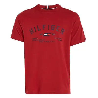 Tommy Hilfiger GRAPHIC S/S TEE Pánské tričko, červená, velikost