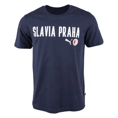 Puma SLAVIA PRAGUE GRAPHIC TEE Pánské triko, tmavě modrá, velikost