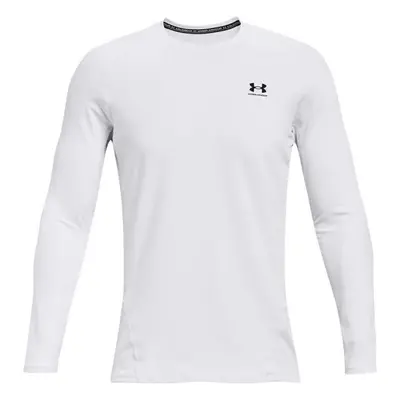 Under Armour FITTED CREW Pánské triko, bílá, velikost