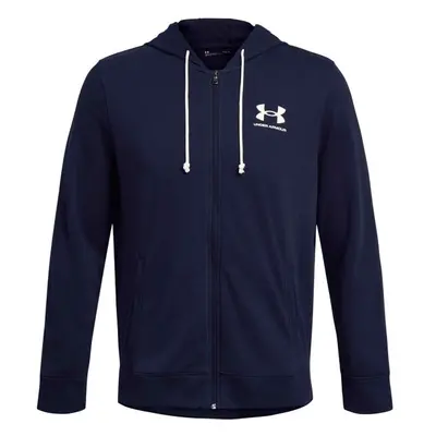 Under Armour RIVAL TERRY LC FZ Pánská mikina, tmavě modrá, velikost