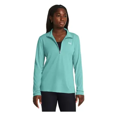 Under Armour TECH TEXTURED 1/2 ZIP Dámské triko s dlouhým rukávem, tyrkysová, velikost