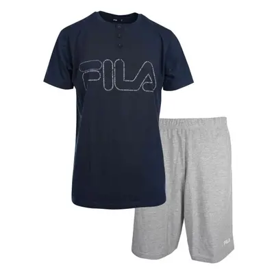 Fila SET SHORT SLEEVES T-SHIRT AND SHORT PANTS IN JERSEY Pánské pyžamo, tmavě modrá, velikost